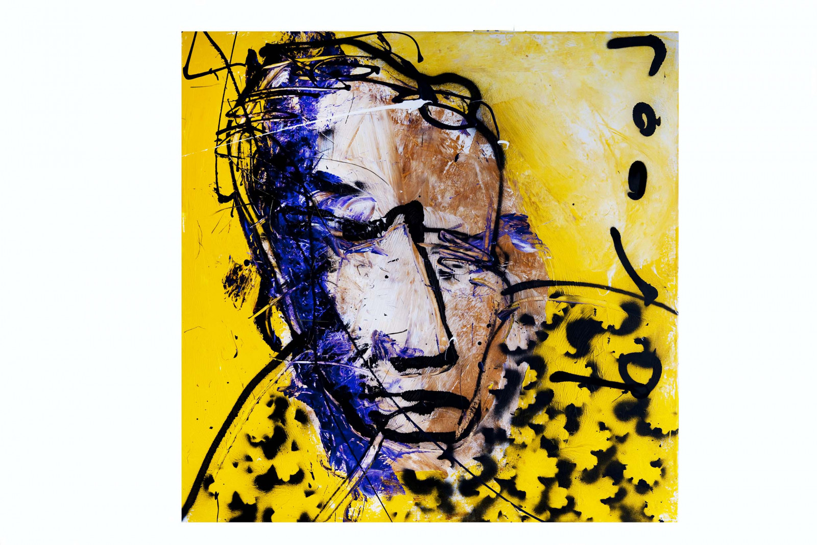 Herman Brood + Zelfportret his last painting 3 7 01